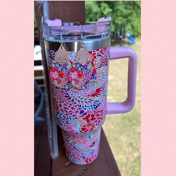 Accessories - Pink Floral Tumbler
